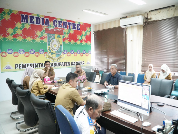 Pemkab Kampar Ikuti Zoomeeting Terkait Pengendalian Inflasi dan Program Pembangunan Tiga Juta Rumah
